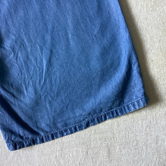 J. Jill Denim Chambray Wide Leg Pull-On Pants Woman’s Medium With Pockets Blue - Picture 8 of 12